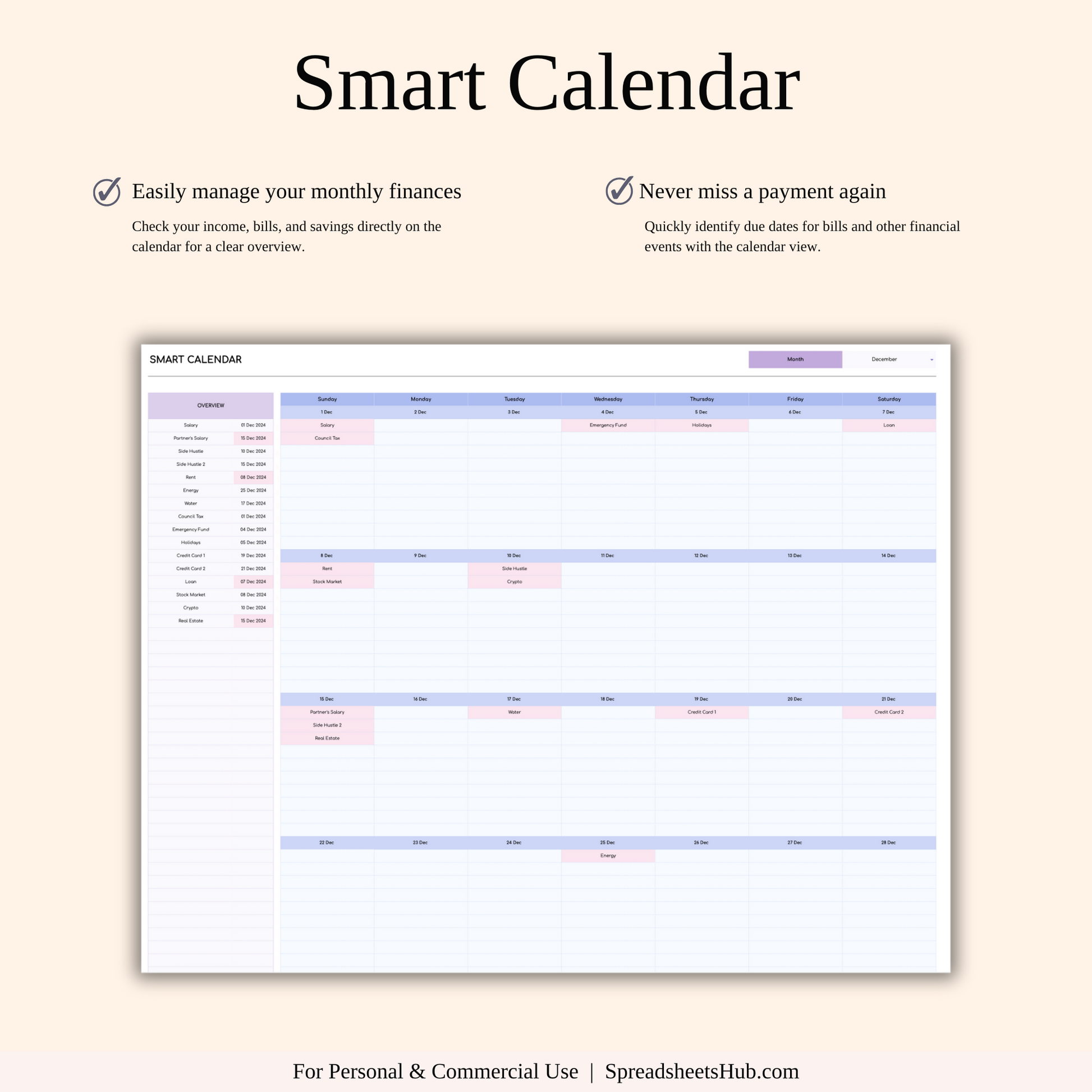 PLR - Bill Tracker Spreadsheet (Rainbow Theme) Keyzai
