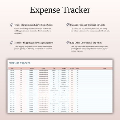 Etsy Seller Spreadsheet Template in Excel & Google Sheets Keyzai