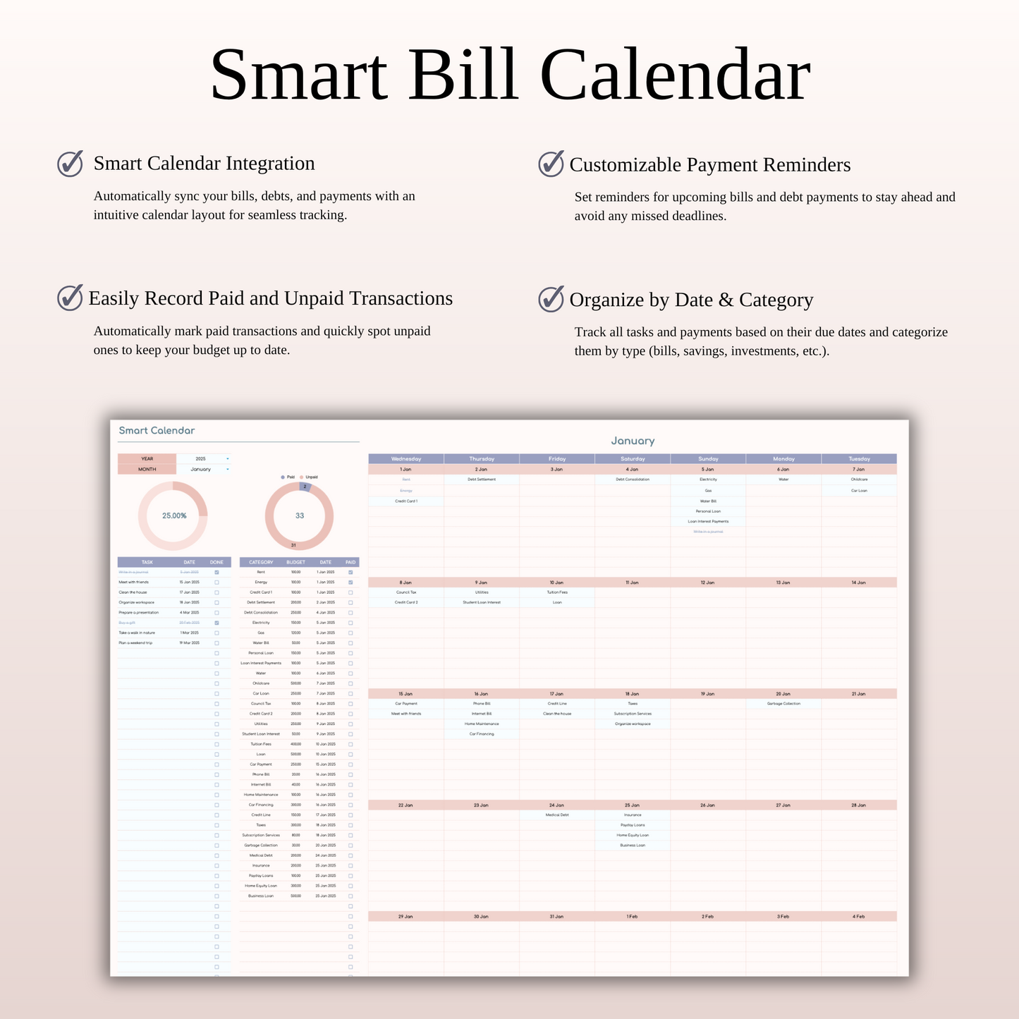 Budget by Paycheck Spreadsheet Template for Excel and Google Sheets Keyzai