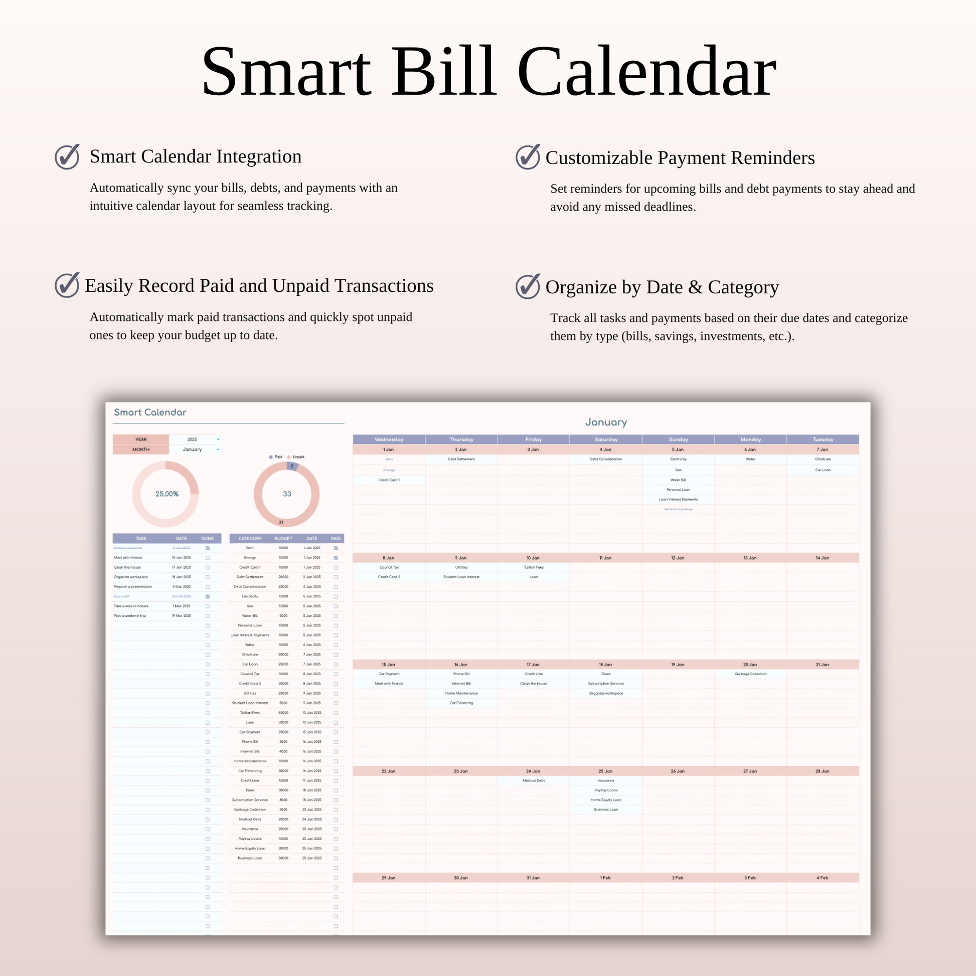 Budget by Paycheck Spreadsheet Template for Excel and Google Sheets Keyzai