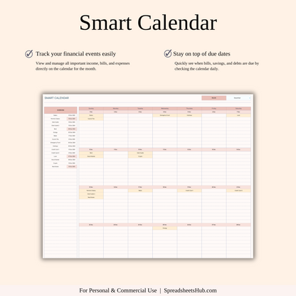 PLR - Bill Calendar Tracker Template Keyzai