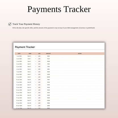 Debt Payoff Planner & Tracker (Elegant Theme) Keyzai