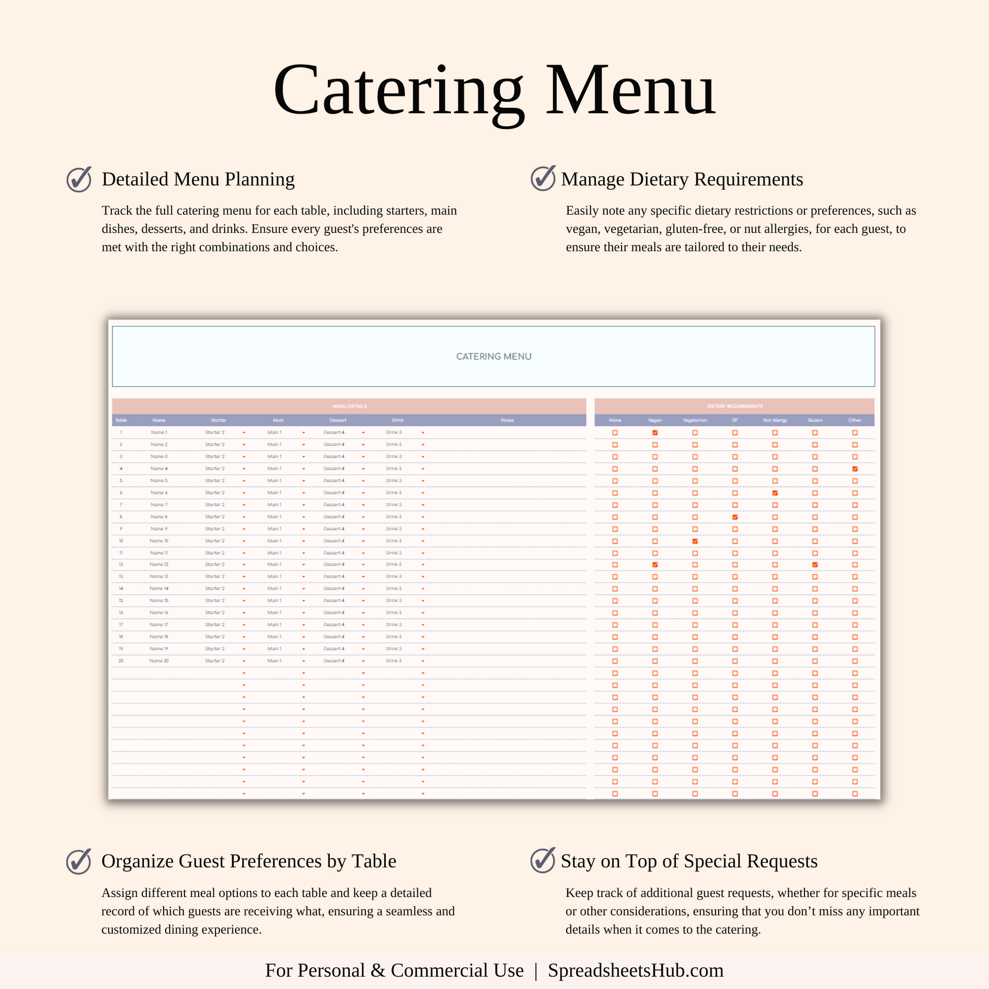 PLR - Wedding Planner Spreadsheet Template Keyzai