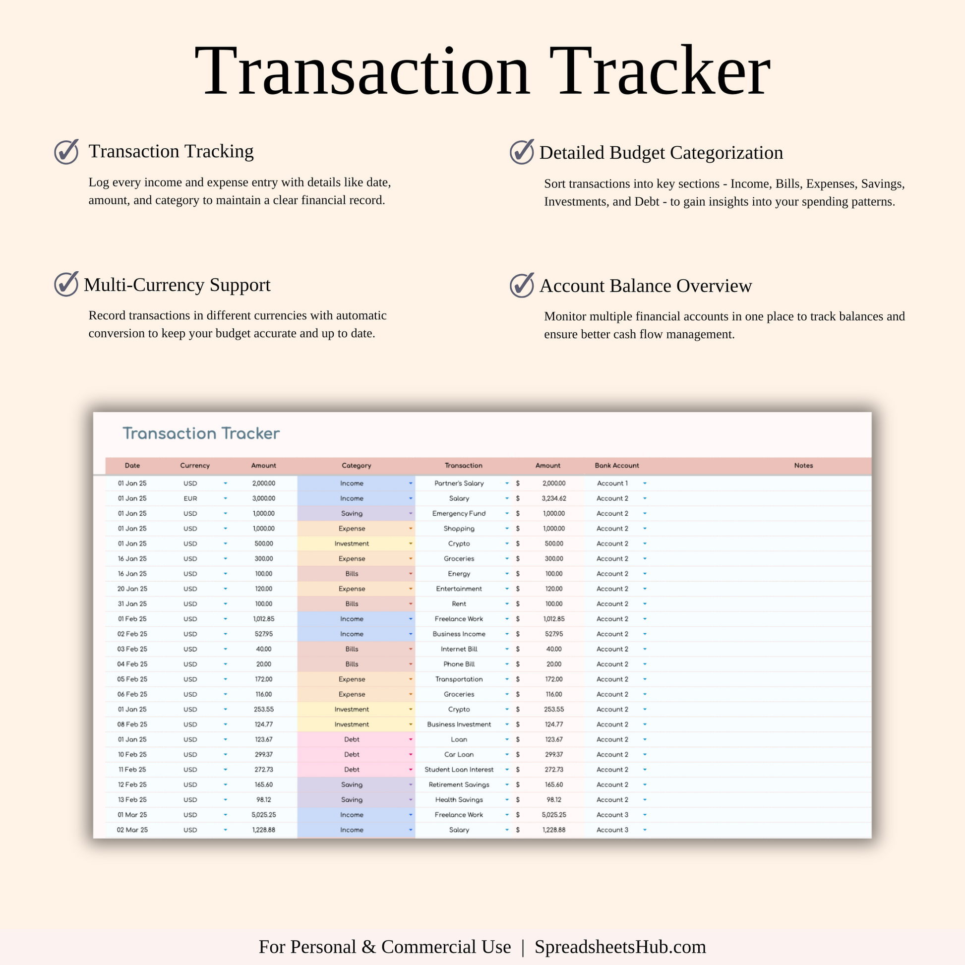 PLR - Annual Zero-Based Budgeting Spreadsheet Template Keyzai