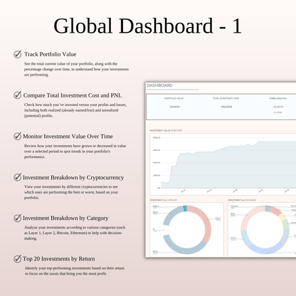Cryptocurrency Investment Portfolio Tracker Spreadsheet for Excel & Google Sheets Keyzai