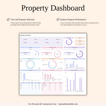 PLR - Rental Property Management Spreadsheet (Rainbow Theme) Keyzai