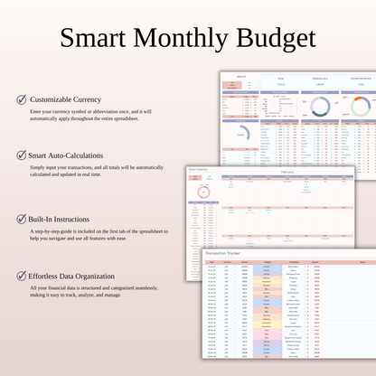 Monthly Budget Spreadsheet Template Excel & Google Sheets Keyzai