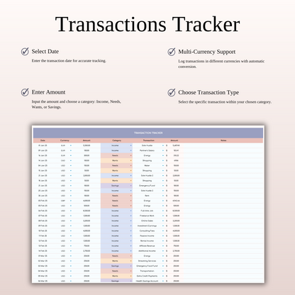 40/30/30 Budget Spreadsheet Template | Excel & Google Sheets Keyzai