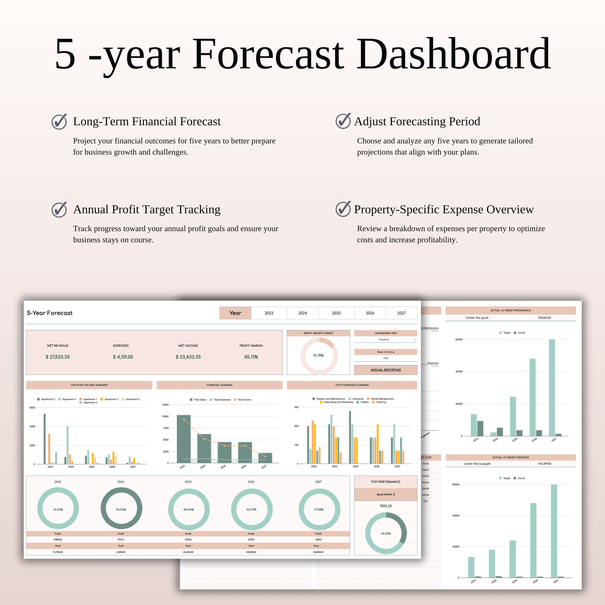Zillow Property Tracker | Excel & Google Sheets for Hosts (Elegant Theme) Keyzai