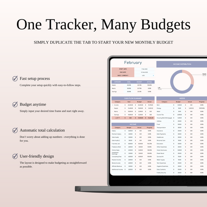 40/30/30 Budget Spreadsheet Template | Excel & Google Sheets Keyzai
