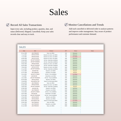 Inventory Tracker Spreadsheet Template for Google Sheets & Excel Keyzai