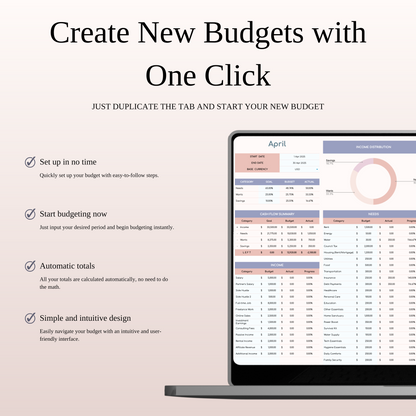 65/25/10 Budget Spreadsheet Template | Excel & Google Sheets Keyzai