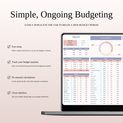45/35/20 Budget Spreadsheet Template | Excel & Google Sheets Keyzai
