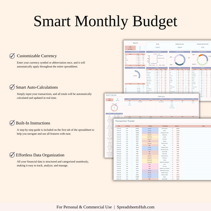 PLR - Monthly Budget Spreadsheet Template Keyzai