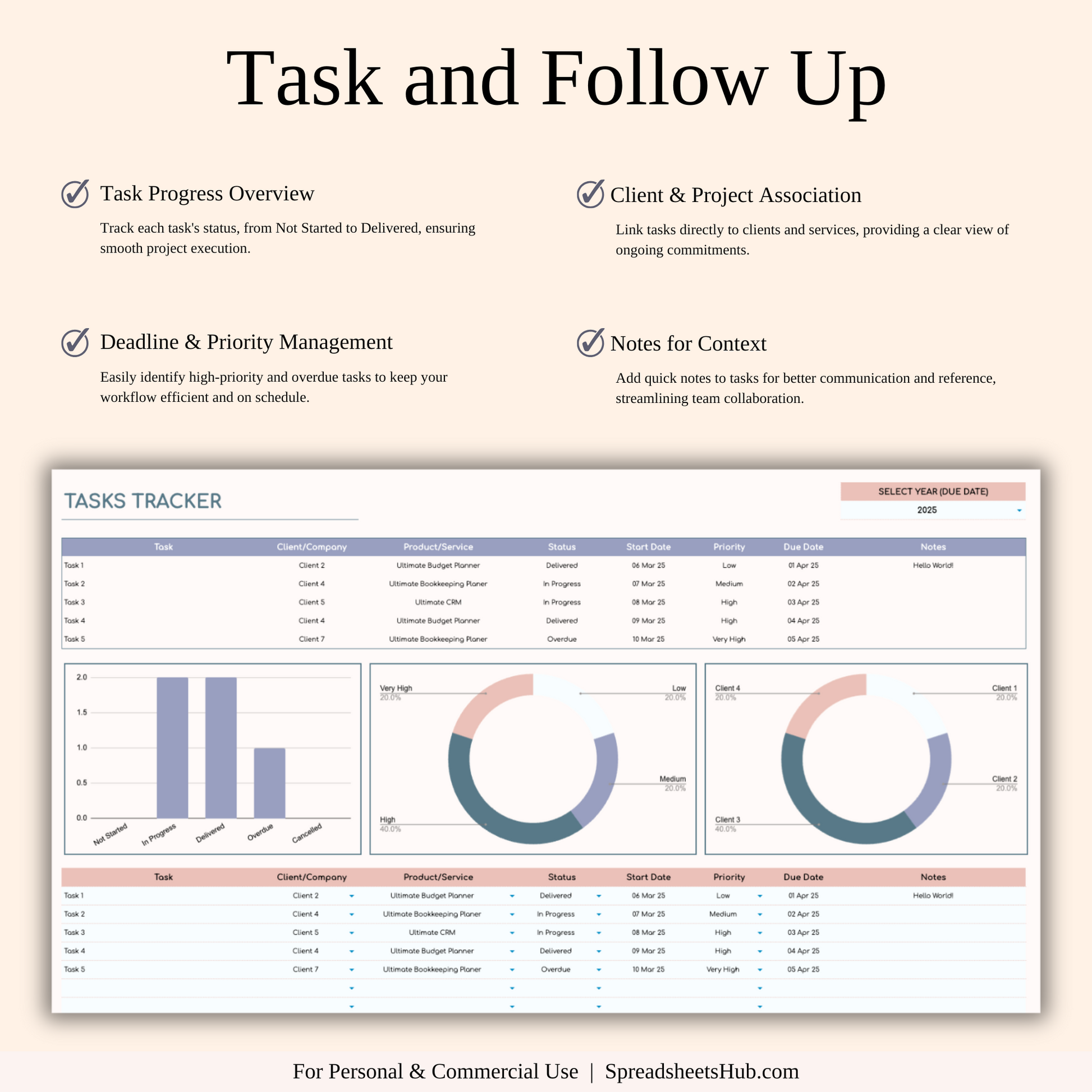 PLR - CRM Template for Excel and Google Sheets Keyzai