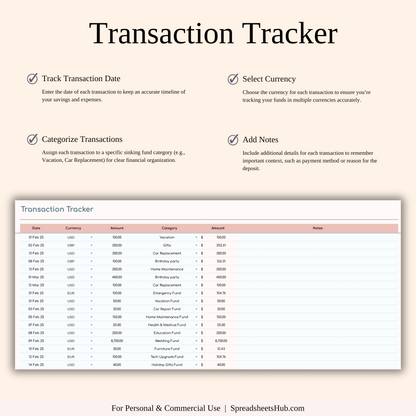 PLR - Sinking Funds Tracker Keyzai