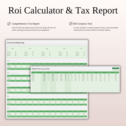 Zillow Property Management | Income & Expense Tracker (Green Theme) Keyzai