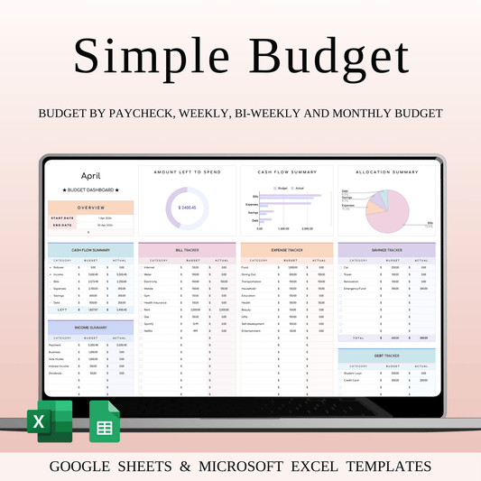 Ultimate Personal Finance Tracker Template (Rainbow Theme) Keyzai