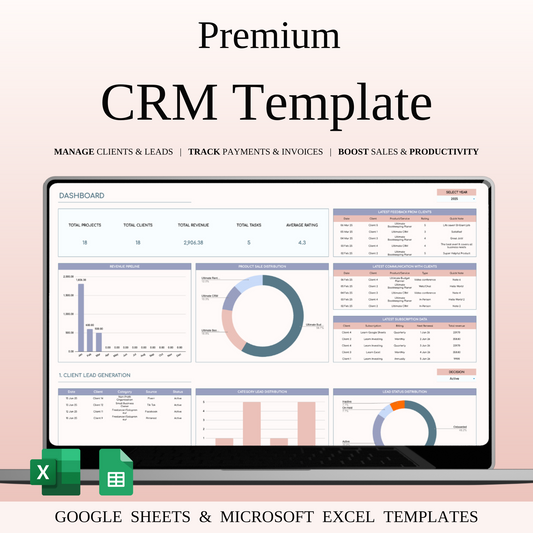 CRM Template for Excel and Google Sheets Keyzai