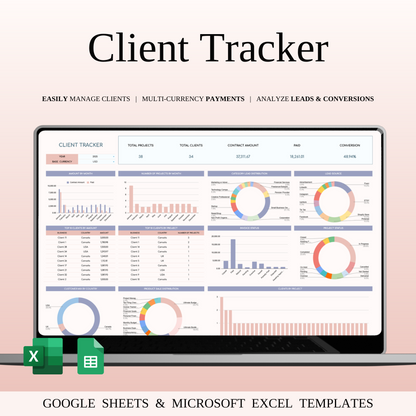 Client Tracker Spreadsheet Template in Excel and Google Sheets Keyzai