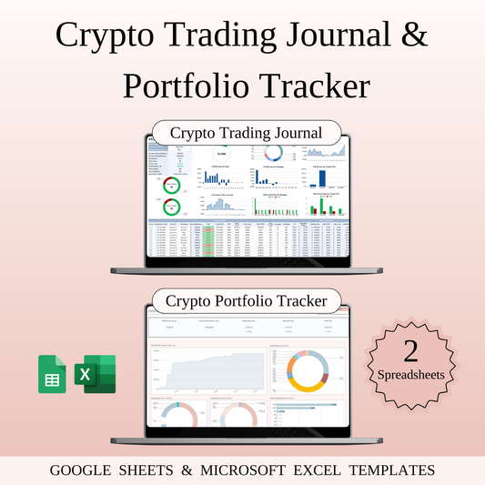 Crypto Trading Journal & Portfolio Tracker for Google Sheets & Excel Keyzai