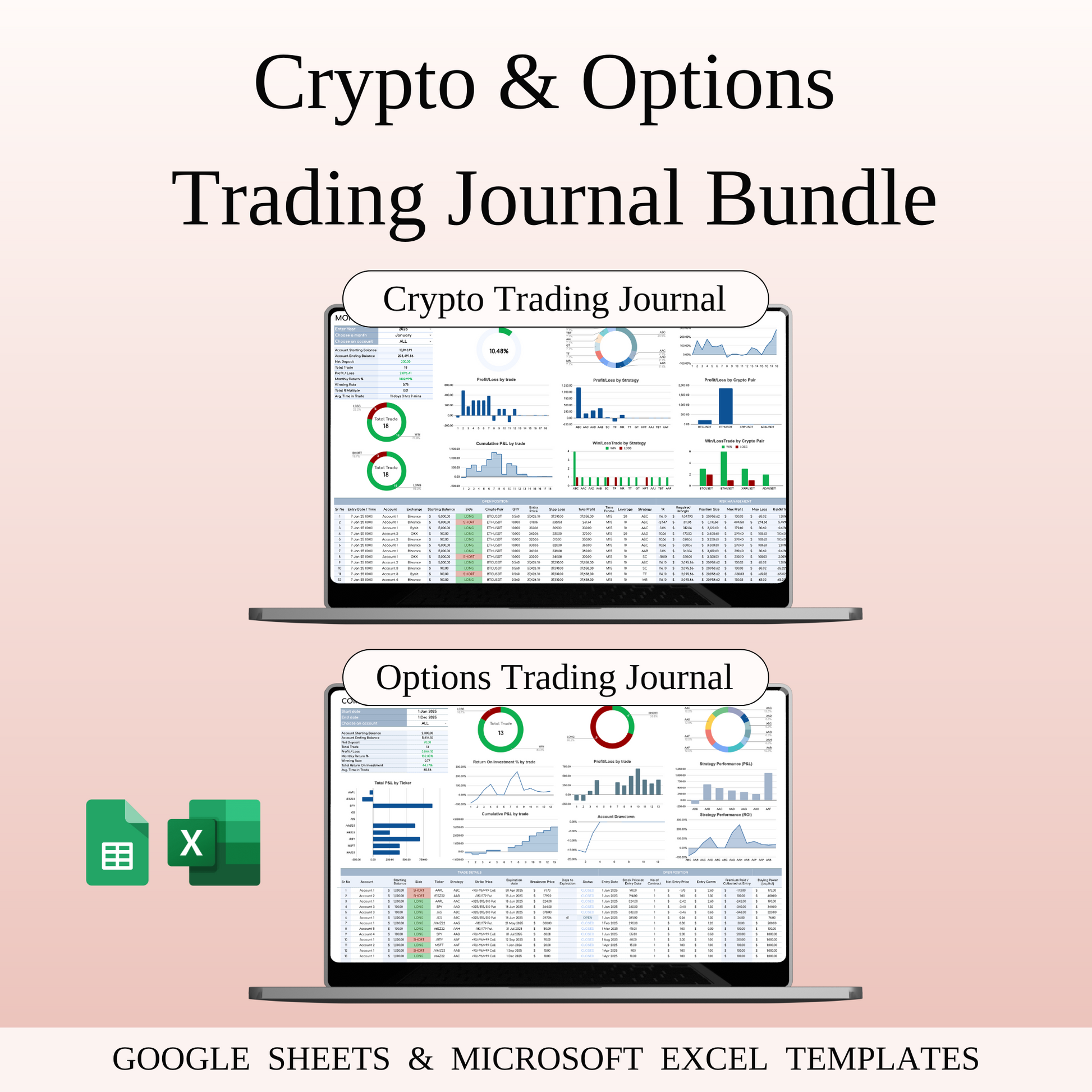 Crypto & Options Trading Bundle – Google Sheets & Excel Keyzai