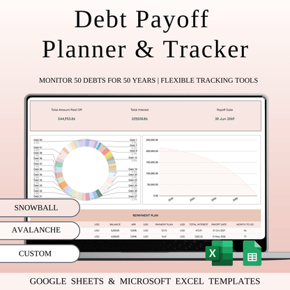 Debt Payoff Planner & Tracker (Elegant Theme) Keyzai