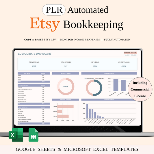 PLR - Etsy Seller Automatic Bookkeeping Keyzai