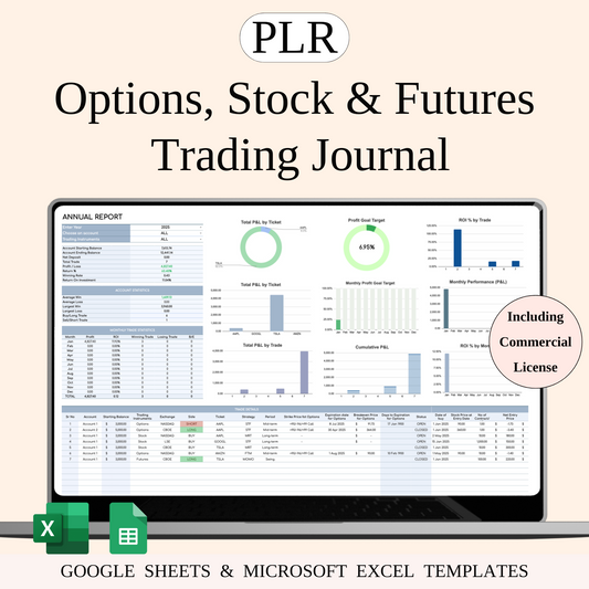 PLR - Options, Stock & Futures Trading Journal Keyzai