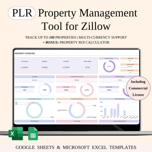 PLR - Property Management Tool for Zillow (Rainbow Theme) Keyzai