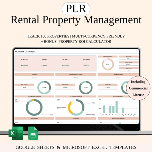 PLR - Rental Property Management Spreadsheet (Elegant Theme) Keyzai