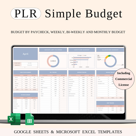PLR - Budget Planner Template Keyzai