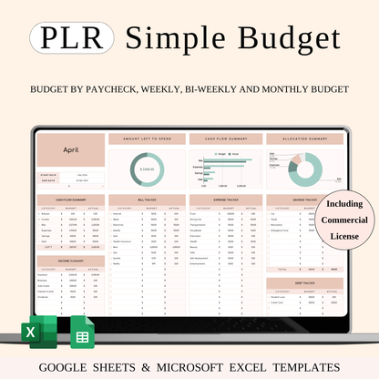 PLR - Easy Budget Planner (Elegant Theme) Keyzai