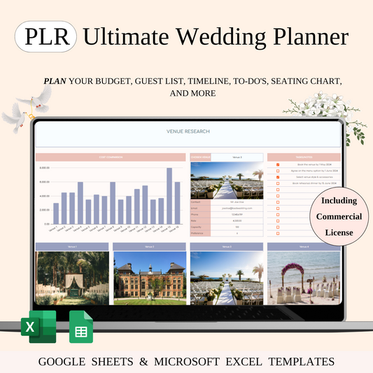 PLR - Wedding Planner Spreadsheet Template Keyzai