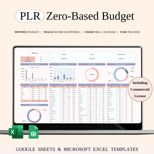 PLR - Zero-Based Budget Spreadsheet Keyzai
