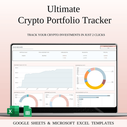 Cryptocurrency Investment Portfolio Tracker Spreadsheet for Excel & Google Sheets Keyzai